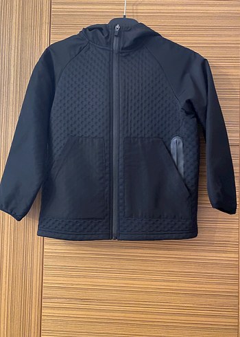 Erkek Çocuk Kapüşonlu Siyah Fermuarlı Ceket - Görsel 4