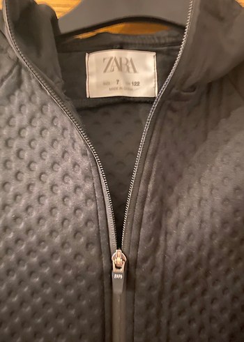 Erkek Çocuk Kapüşonlu Siyah Fermuarlı Ceket - Görsel 6