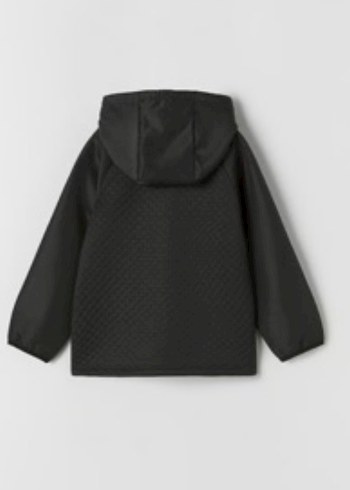 Erkek Çocuk Kapüşonlu Siyah Fermuarlı Ceket - Görsel 2