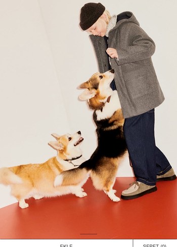 Zara Gri Düğmeli Erkek Çocuk Yün 
Kaban - Görsel 4