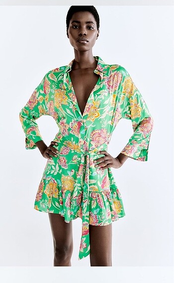 Zara #zara #saten #elbise