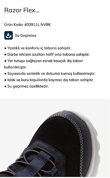 34 Beden lacivert Renk Skechers Erkek Çocuk Razor Flex Bot