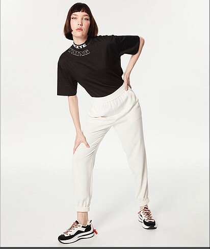 s Beden beyaz Renk Twist jogger pantalon