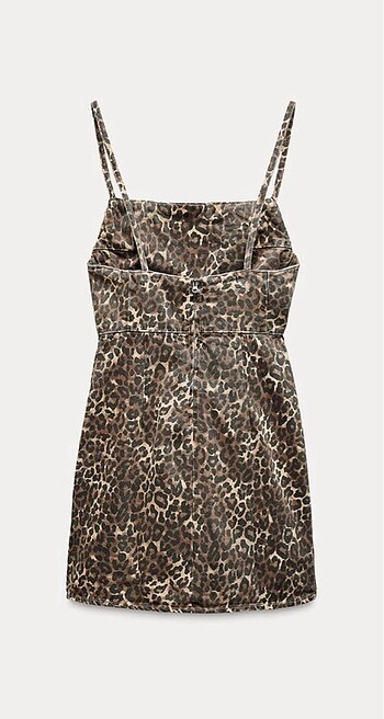 s Beden Zara leopar mini elbise
