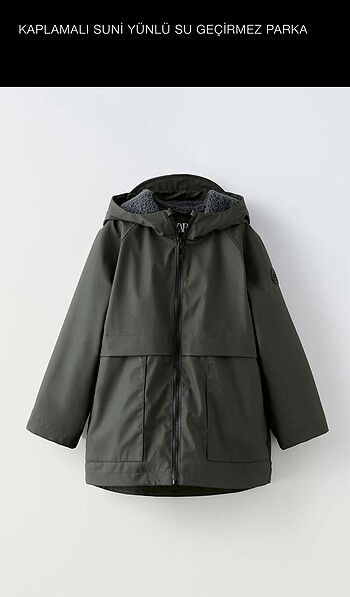 8 Yaş Beden Zara çocuk parka mont