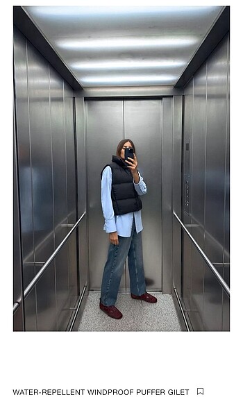 Zara #zara #yelek #şişme #rüzgara dayanıklı
