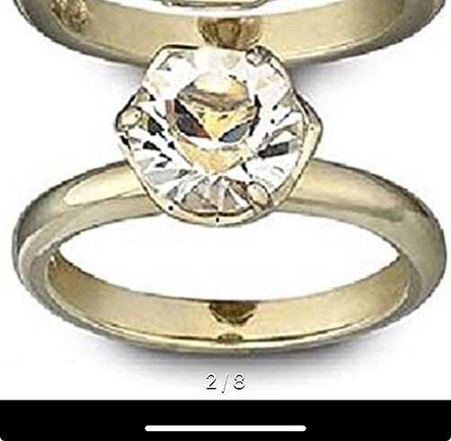 Orijinal Swarovski yüzük yek taş