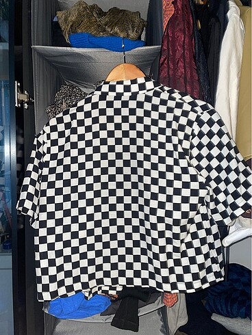 s Beden Stradivarius damalı gömlek checkered