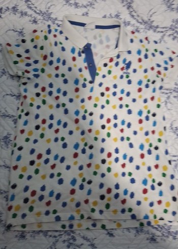 Renkli Desenli Erkek Polo Tişört
