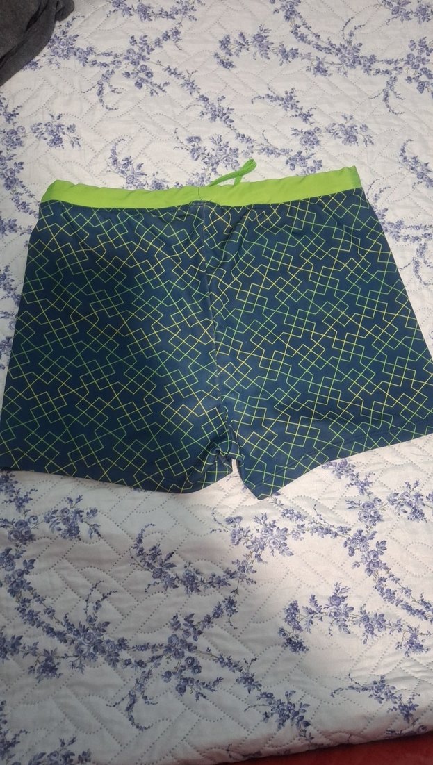 Erkek Yeşil Baskılı Elastik Bel Mayo - Görsel 2