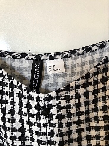H&M Ekoseli askılı elbise