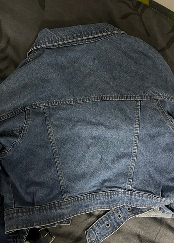 Dilvin Kadın Mavi Denim Ceket, Tokalı, Dar Kesim