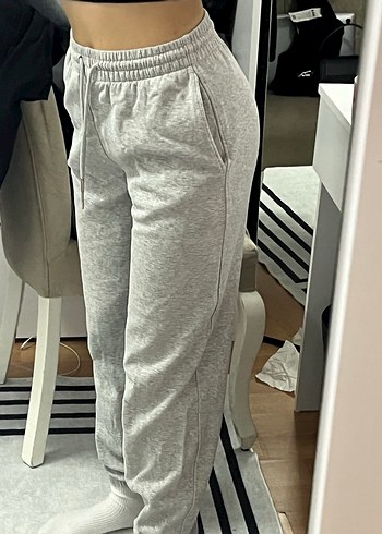 H&M Gri Rahat Kesim Kadın Eşofman Altı