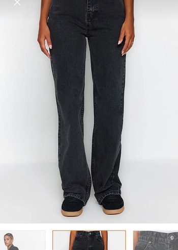 Gri Regular Fit Kadın Midi Kot Pantolon