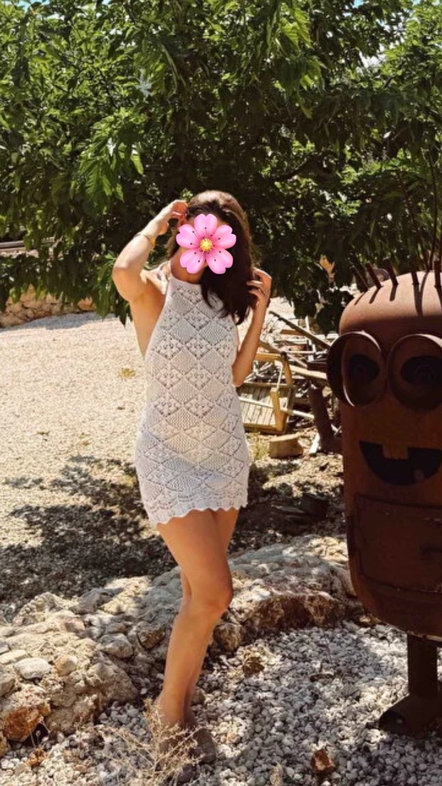 Dantelli pareo beyaz - Görsel 2