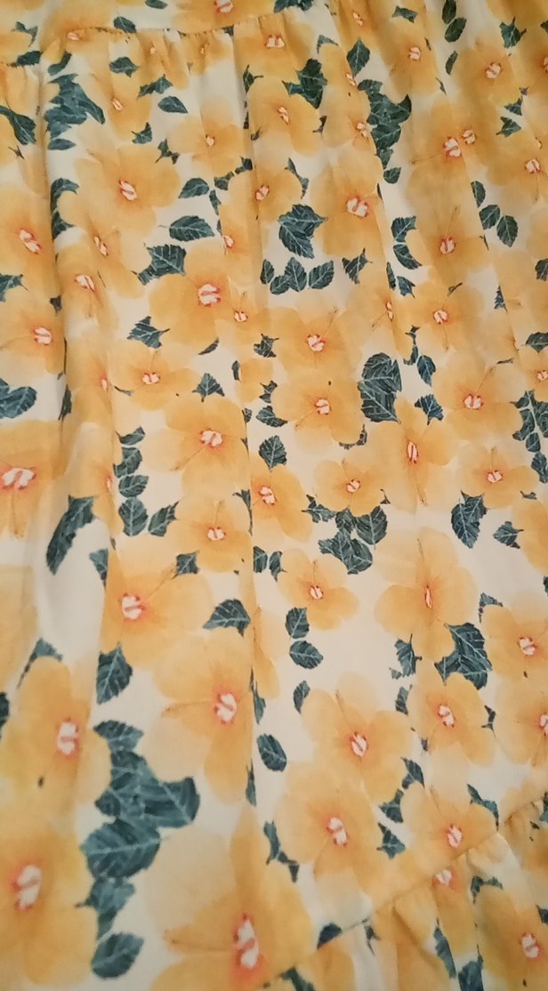 Sarı Çiçek Desenli bayan Elbisesi - Görsel 3