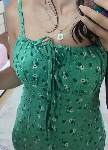 Diğer Yeşil çiçekli elbise
