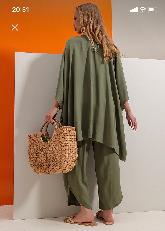 Kadın haki alt üst takım - Görsel 4