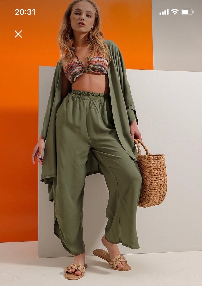 Kadın haki alt üst takım - Görsel 2
