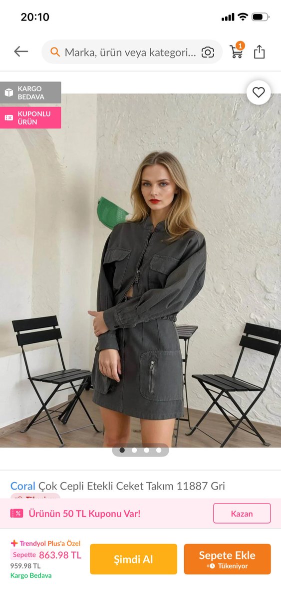 Gri alt üst takım - Görsel 3