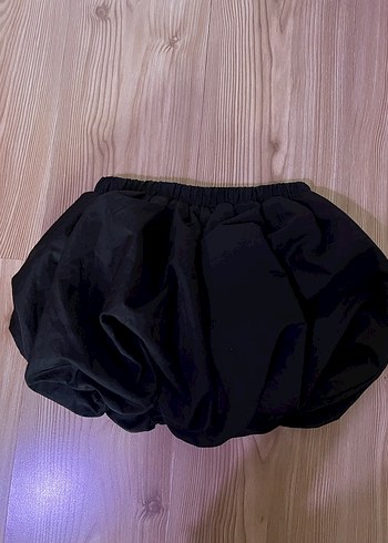 10 Yaş Beden siyah Renk HM Siyah Oversize Papyon Kız Çocuk Etek