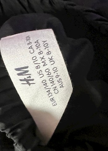 H&M HM Siyah Oversize Papyon Kız Çocuk Etek