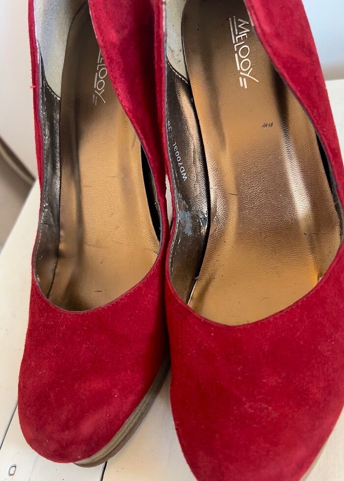 Melooy Kırmızı Topuklu Ayakkabı - Görsel 4
