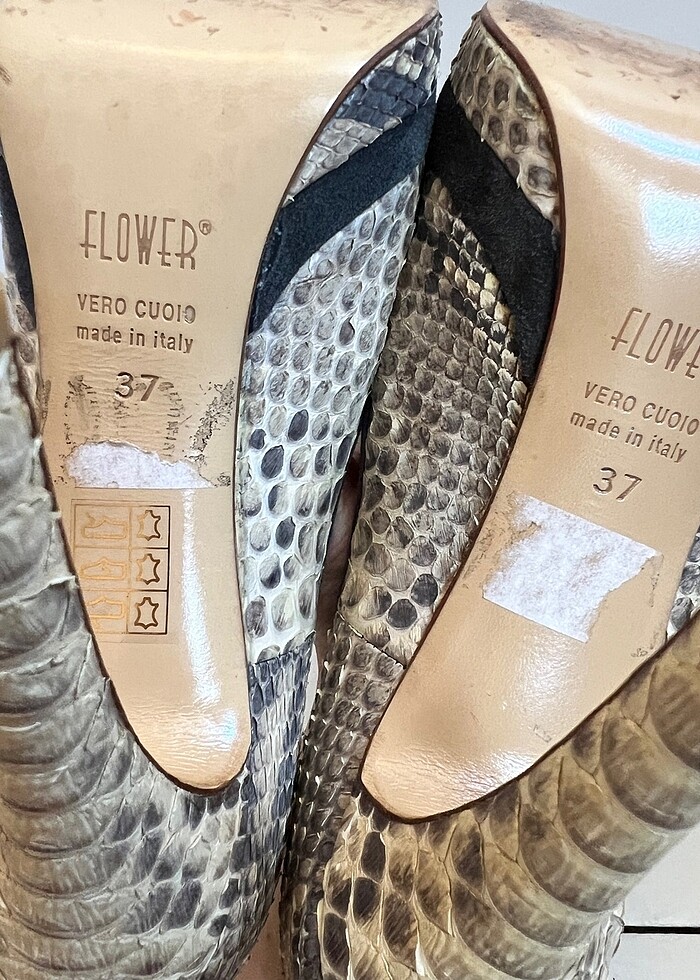 Flower Deri Topuklu Ayakkabı - Görsel 5