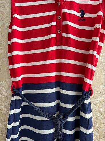 U.S Polo Assn. Polo Çizgili Uzun Elbise