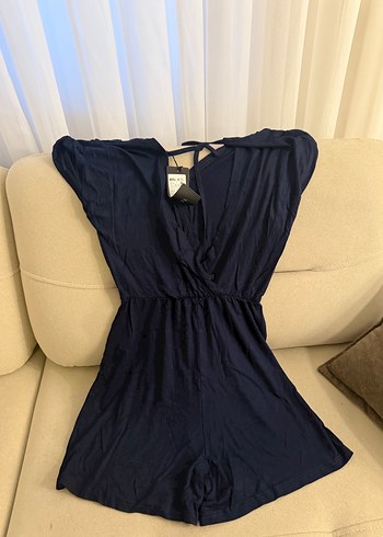 Siyah V Yaka Drapeli Kadın Tulum - Görsel 8