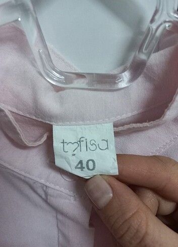 38 Beden pembe Renk Fırfırlı gömlek