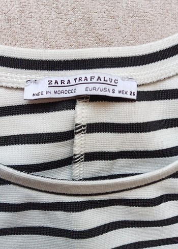 Kısa Kollu Siyah-Beyaz Midi Elbise - Görsel 2