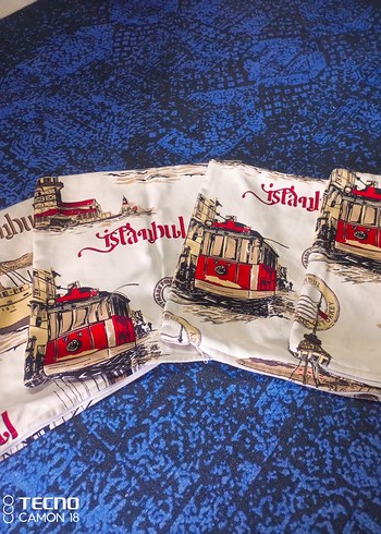 Renkli Baskılı İSTANBUL Desenli kırlent Kılıfı - Görsel 7