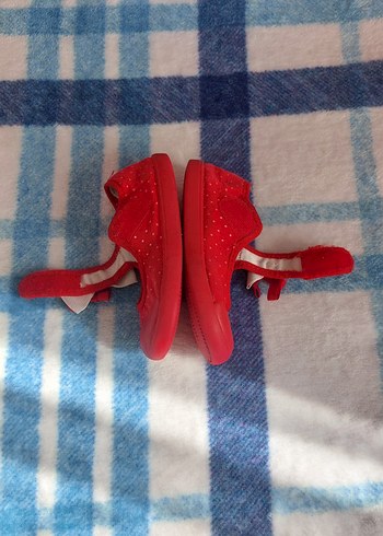 Kırmızı Fiyonklu Kız Çocuk Babet - Görsel 5