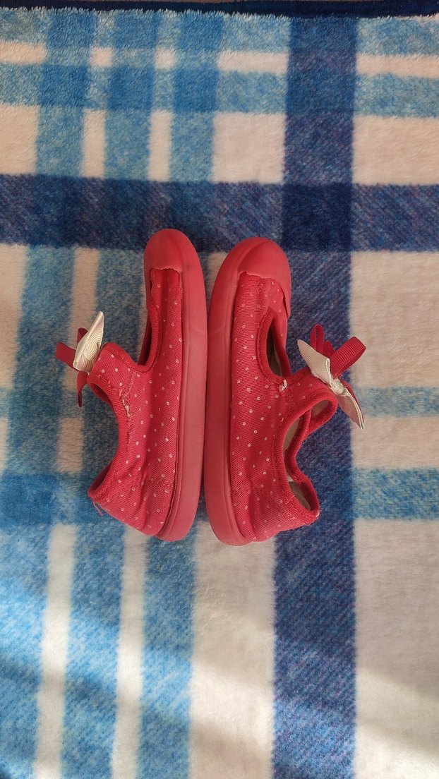 Kırmızı Fiyonklu Kız Çocuk Babet - Görsel 4