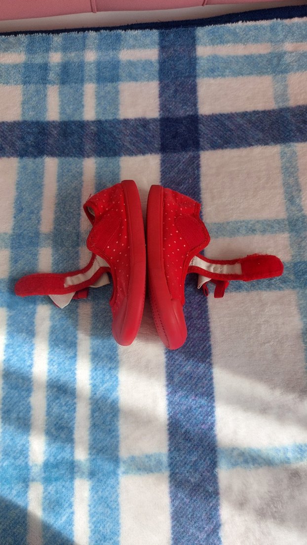 Kırmızı Fiyonklu Kız Çocuk Babet - Görsel 5