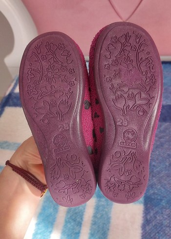 Kız Çocuk Renkli örgü Sıcak Ev Terliği - Görsel 6