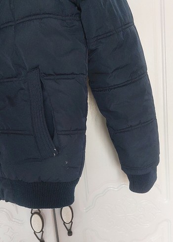 lacivert Erkek Çocuk Kapüşonlu Mont - Görsel 4