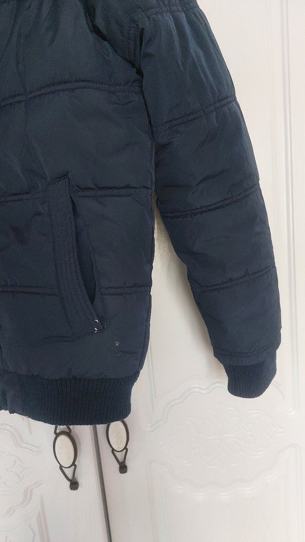 lacivert Erkek Çocuk Kapüşonlu Mont - Görsel 4