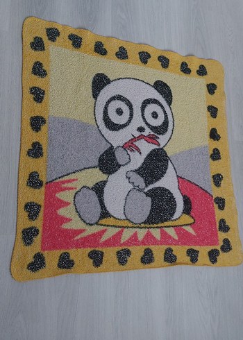 Renkli Baskılı Panda Desenli Çocuk Battaniyesi - Görsel 5