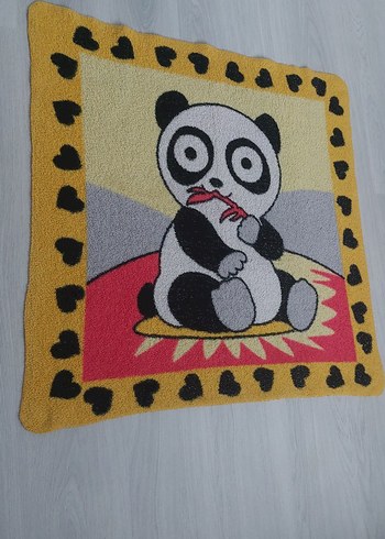 Renkli Baskılı Panda Desenli Çocuk Battaniyesi - Görsel 2
