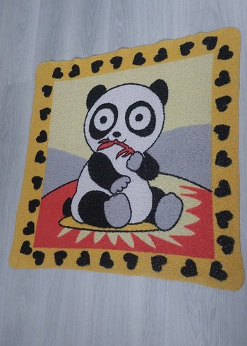 Renkli Baskılı Panda Desenli Çocuk Battaniyesi - Görsel 3