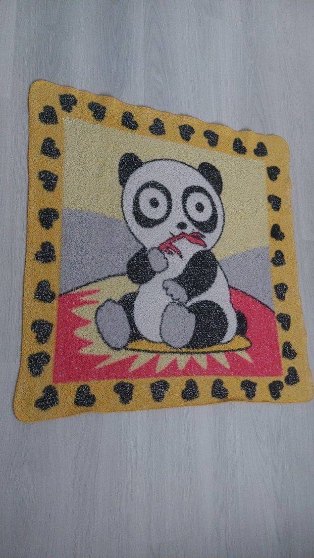 Renkli Baskılı Panda Desenli Çocuk Battaniyesi - Görsel 5