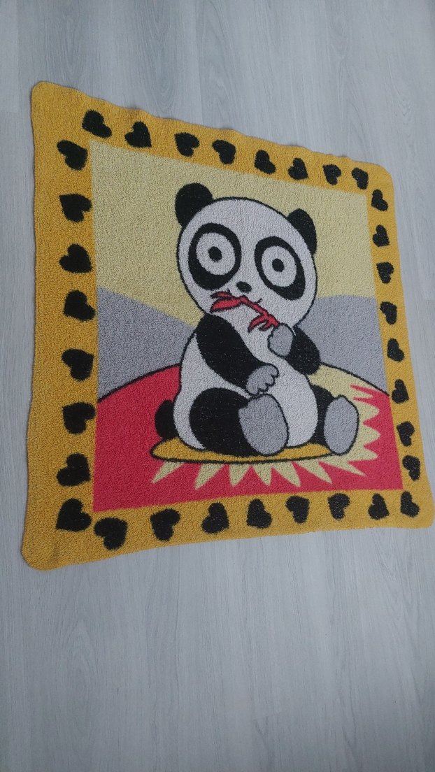 Renkli Baskılı Panda Desenli Çocuk Battaniyesi - Görsel 2