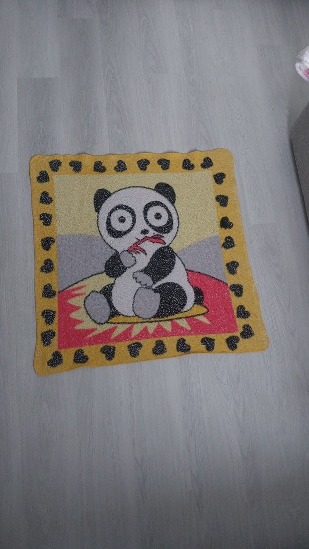 Renkli Baskılı Panda Desenli Çocuk Battaniyesi - Görsel 4