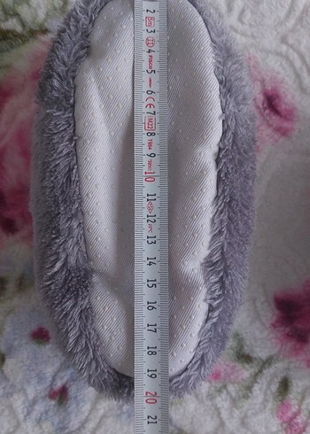 Kız Çocuk Gri Peluş Tavşan Ev Terliği - Görsel 8