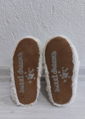 Kızlar için Beyaz Kürklü Sıcak Ev Terlikleri - Görsel 7