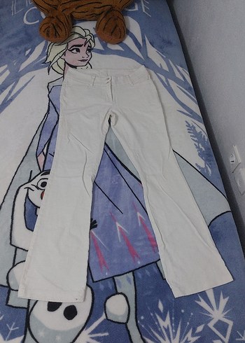 Beyaz Kadın İspanyol paça Pantolon #chima - Görsel 3