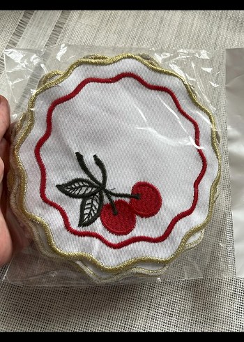 Altın Kenarlı Nakışlı Klasik Peçete kahve sunum peçetesi - Görsel 9