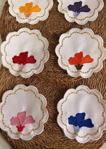 Altın Kenarlı Nakışlı Klasik Peçete kahve sunum peçetesi - Görsel 4